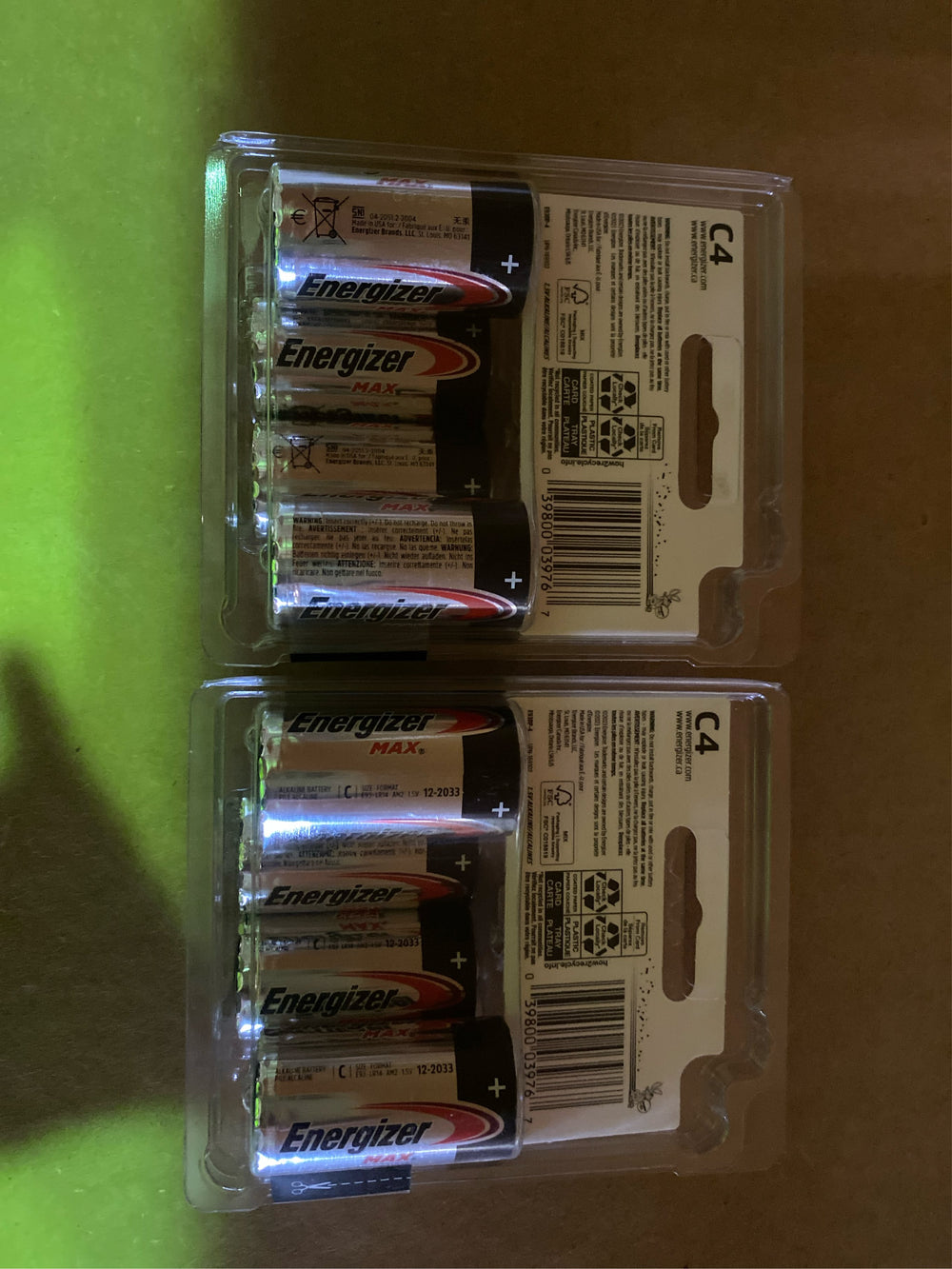(Lot of 2) Energizer Max C Battery 4-Pack - L11 - 184