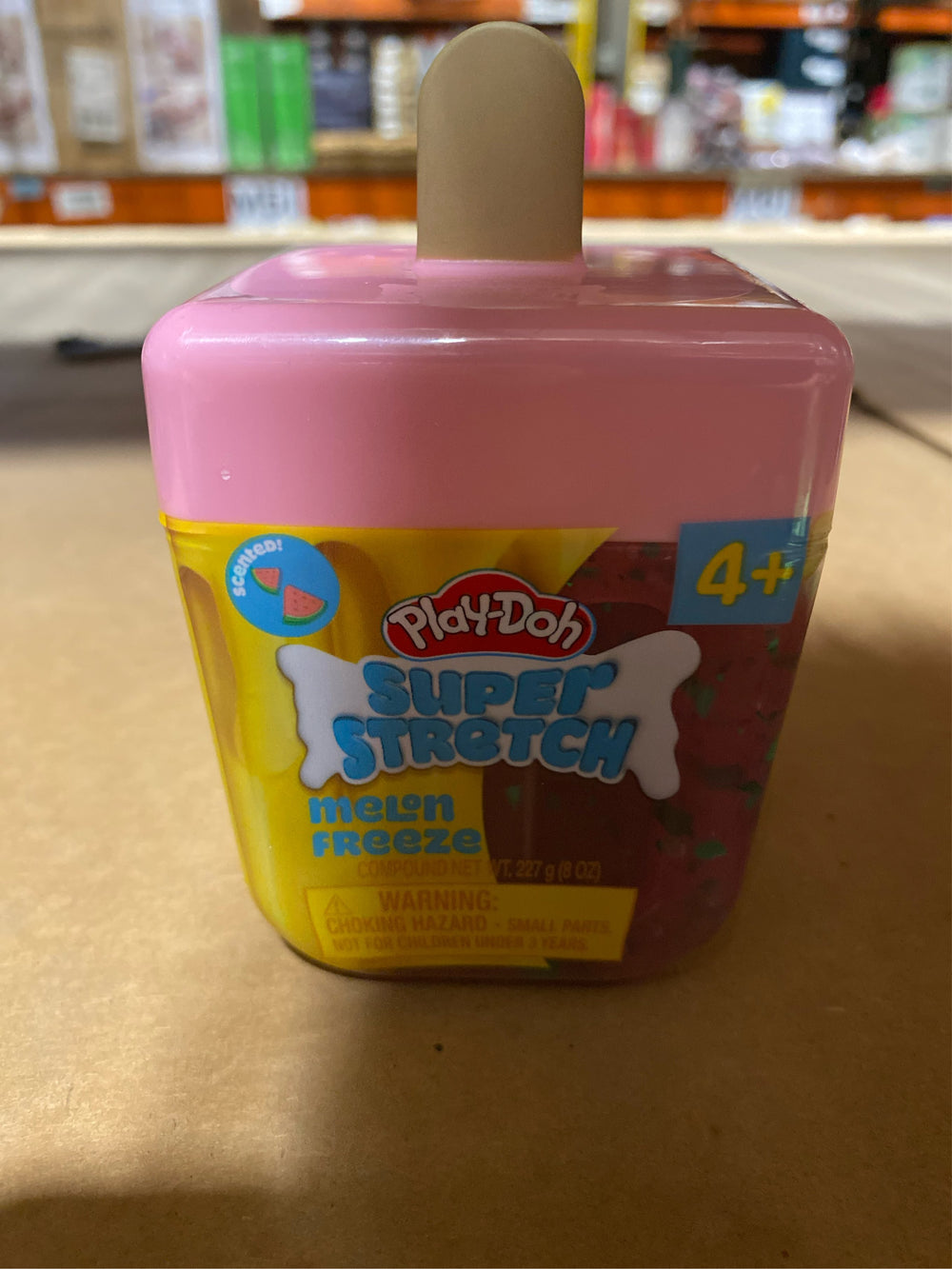 Play-Doh Super Stretch Melon Freeze Pop, Sparkly Watermelon-Scented Compound - F5 - 1739