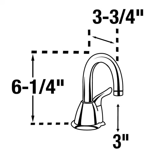 InSinkErator Invite HOT150 Series Instant Hot Water Dispenser Tank with 1-Handle 6.25 in. Faucet in Satin Nickel - G2 - 746 -G5-0825