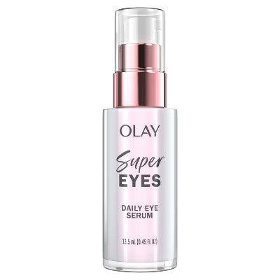 Olay Super Eye Serum - Vitamin C Caffeine Niacinamide Amino Peptide Aloe Vera - Brightens Dark Circles Anti-Wrinkle Anti-Aging Brightening Smooths Fine Lines Firming Hydrating 0.45 Oz - K5 - 199