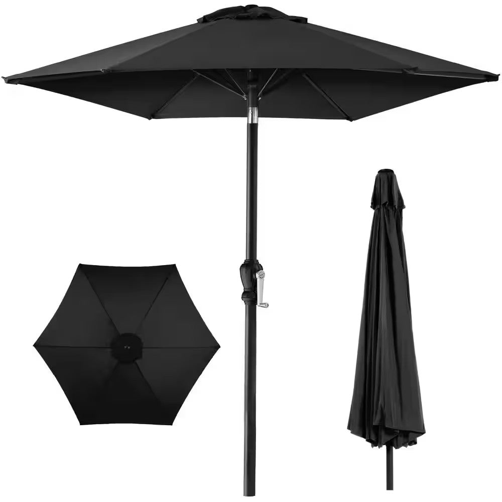 10 ft. Market Tilt Patio Umbrella in Black - B5 - 470