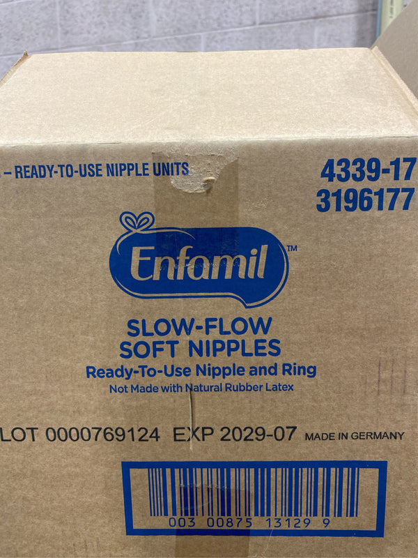 (Lot of 200+) - Enfamil Slow Flow Soft Nipple, Bottle Nipples - F7 - 1883