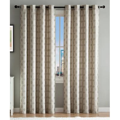 Eli Shrink Yarn Woven Window Curtain Panel Pair 96" Long - 76" X 96" - G9 - 156