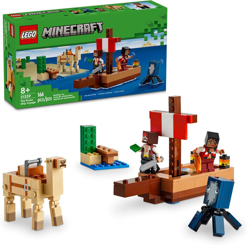 LEGO Minecraft The Pirate Ship Voyage, Boat Toy Pl