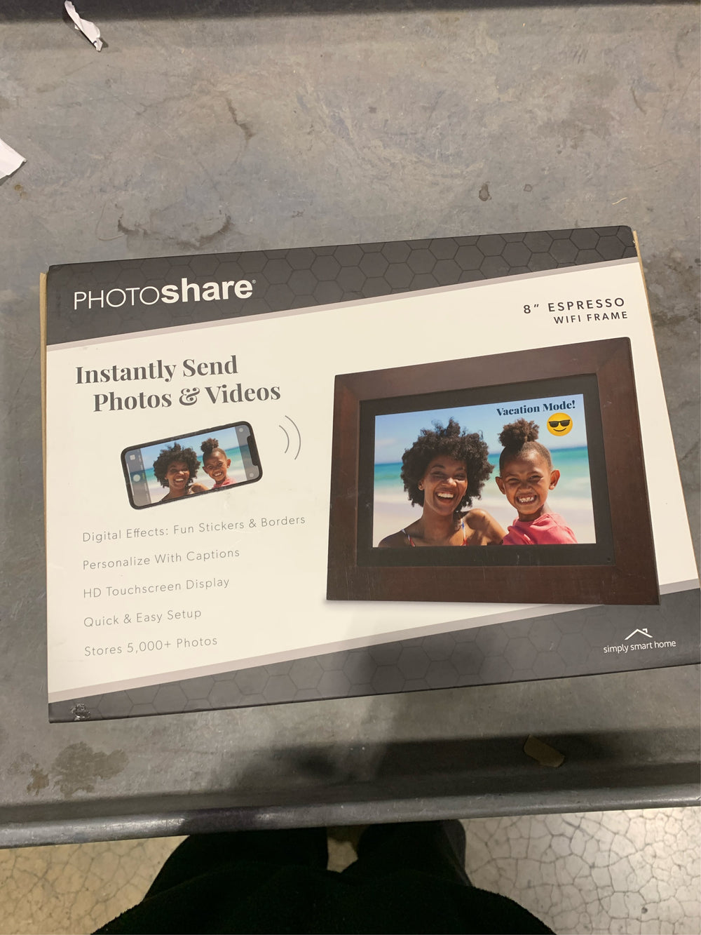 Simply Smart Home PhotoShare Friends and Family 8" Smart Digital Photo Frame -F12-0929 -F12-0931 -F12-0935 -B7-1171