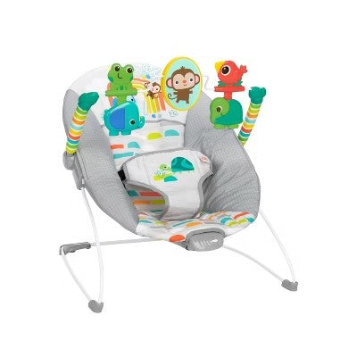 Bright Starts Playful Paradise Vibrating Baby Bouncer with Toys 1688