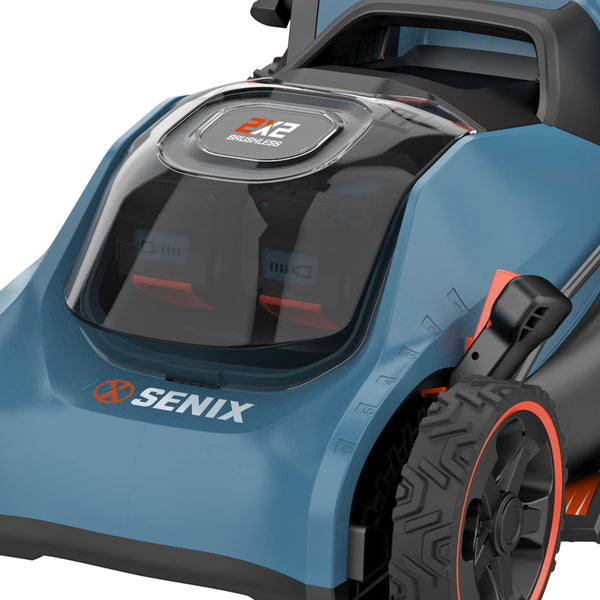 SENIX 2X2 40-volt, 19-in Push Battery Walk Mower with (2) 5 Ah Batteries Included 1786