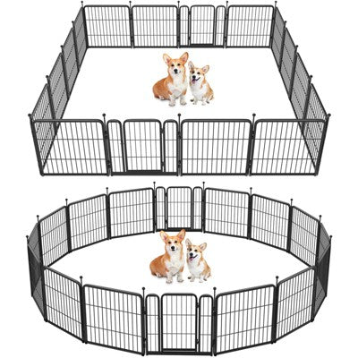FXW Rollick Dog Playpen for Indoor, Yard, RV Camping, 24 inch 16 Panels for Puppy and Small Dogs Patented - A6 - 443
