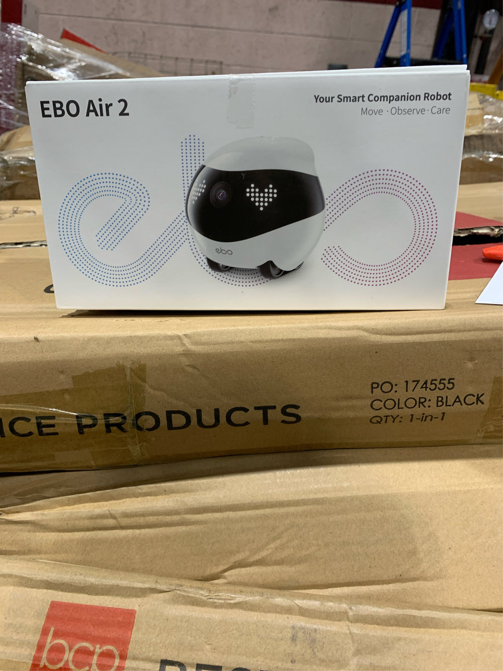 EBO Air 2 2K HD Camera, Intelligent Home Companion Robot, Whole Home Mobility, Family Interaction, Jay Blue -E8-0188