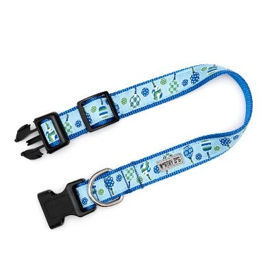 Pickleball Adjustable Dog Collar - The Worthy Dog - Blue - XS -F11-0203