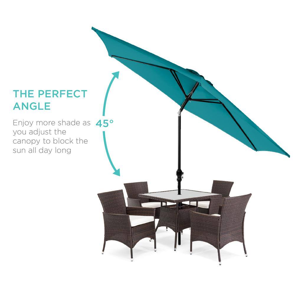 Cerulean 10 ft. Steel Market Patio Umbrella with Crank and Tilt - B5 - 505