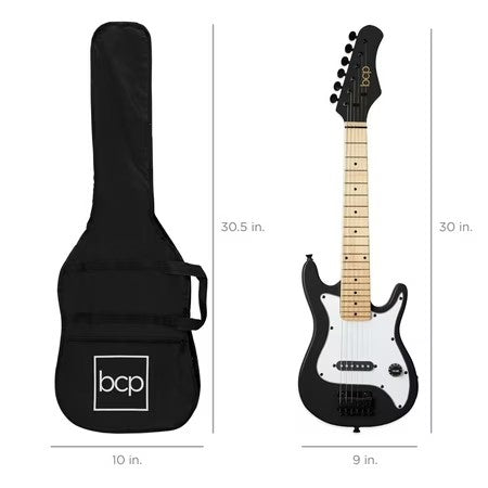 Best Choice Products Walmart Exclusive 30in Kids Electric Guitar Beginner Starter Kit w/ 5W Amplifier, Strap, Case - Walmart Black - B6 - 1410