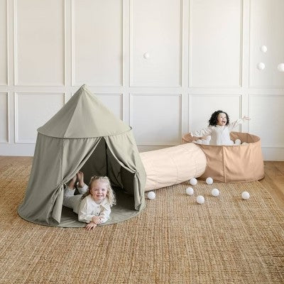 Rollic by Gathre Playroom Bundle Tent Tunnel and Ball Pit - Cream 1686