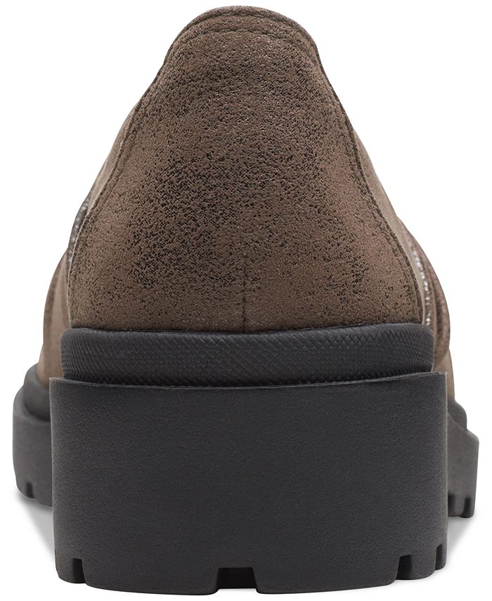 Clarks Women's Calla Style Ruched Slip-On Flats - Brown - 7.5M -K14-0304