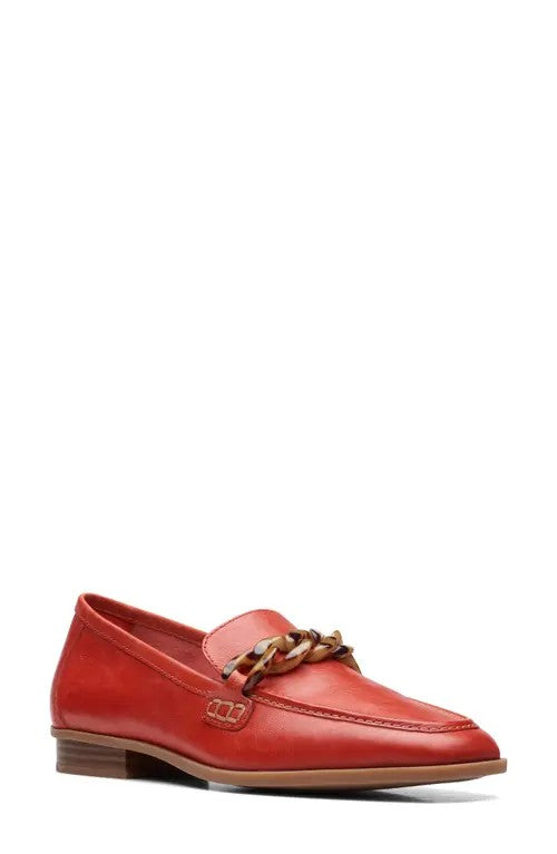 Clarks(r) Sarafyna Iris Loafer in Grenadine Lea Size 7 -B3-1085
