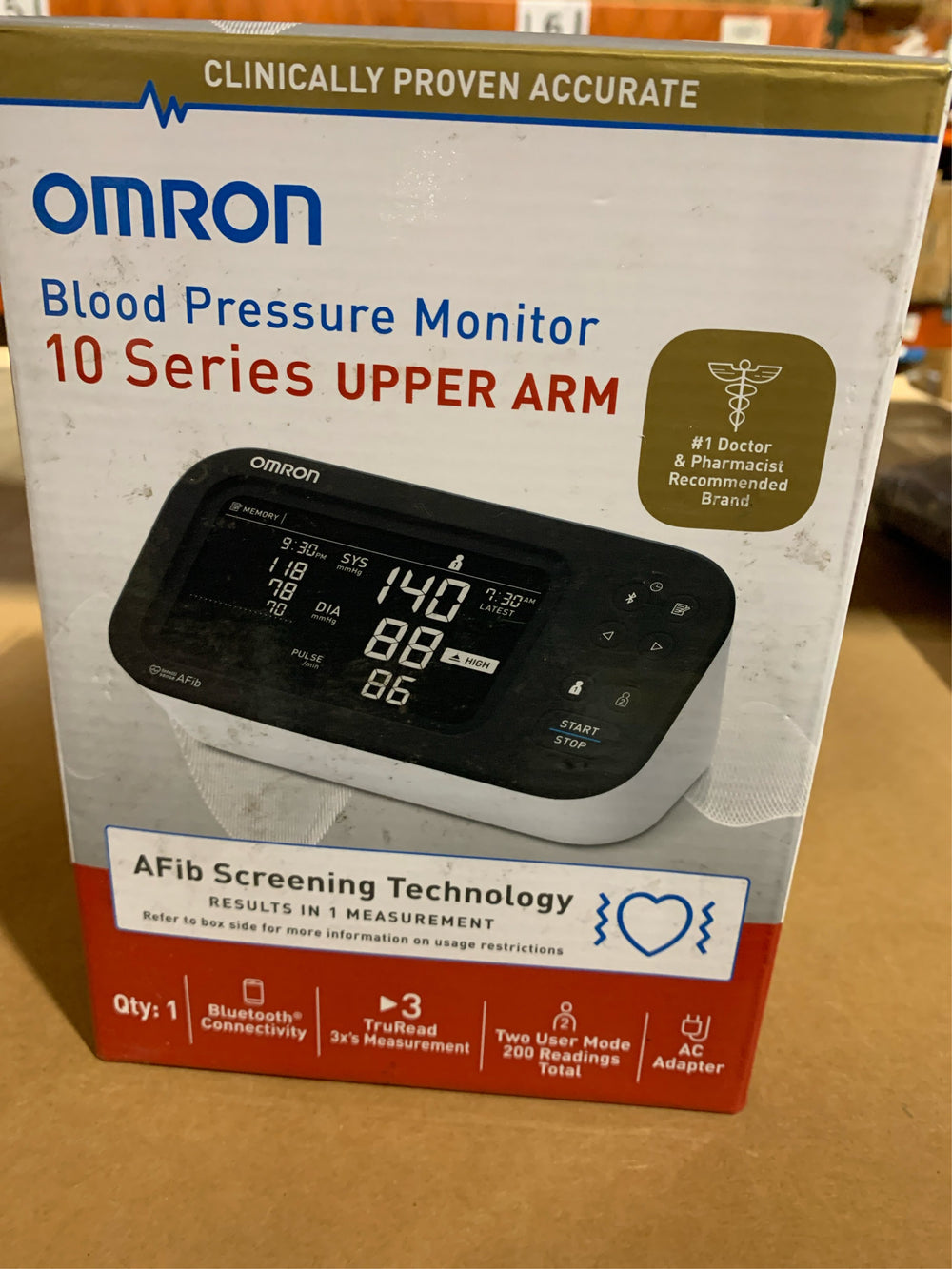 Omron 10 Series Upper Arm Blood Pressure Monitor with Afib Screening Technology -E5-0037