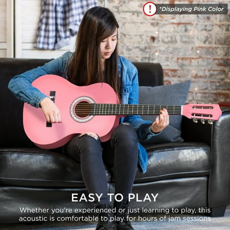 Best Choice Products Walmart Exclusive 38in Beginner Acoustic Guitar Starter Kit w/ Gig Bag, Strap, Extra Strings - Walmart Blue - A7 - 1453