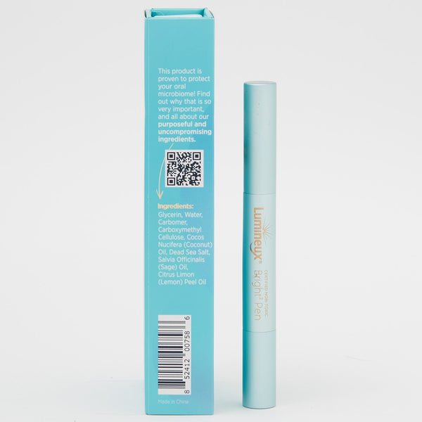 Lumineux Bright Pen, Dual Action Stain Repellant + Teeth Whitening Pen, Peroxide-Free, 10-12 Applications - F13 - 1207