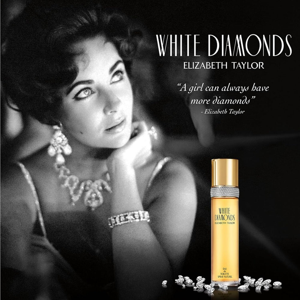 Elizabeth Taylor White Diamonds Women's Perfume, Long-Lasting Floral Fragrance for Her, Eau de Toilette EDT Spray, 0.5 fl oz -A7-1123