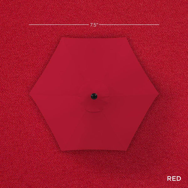 Red 7.5 ft. Outdoor Market Patio Umbrella with Crank and Tilt - L10 - 1915