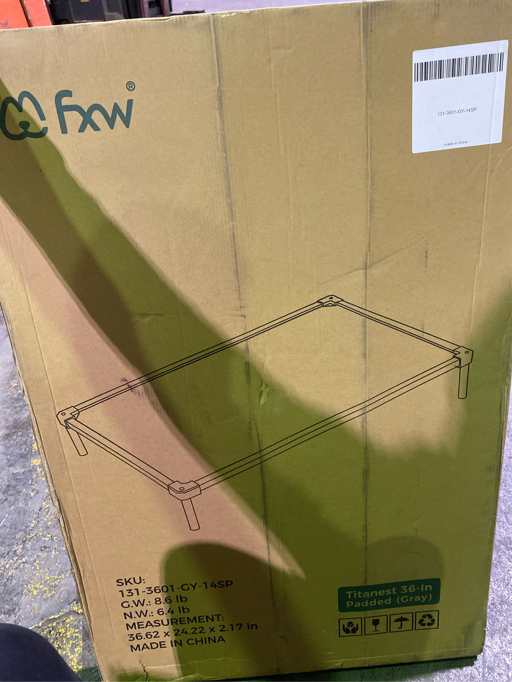 Veehoo Chew Proof Elevated Dog Bed - Cooling Raised Pet Cot - Silver Aluminum Frame and Durable Textilene Mesh Fabric, Unique Designed No-Slip Feet for Indoor or Outdoor Use, Beige Coffee, Large - J4 - 1993