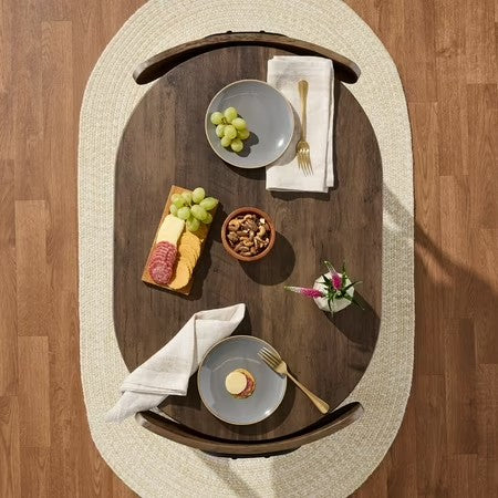 Best Choice Products 3-Piece Modern Oval Dining Table Set, Small Kitchen Dinette w/ 2 Chairs - Dark Brown/Black - D11 - 601