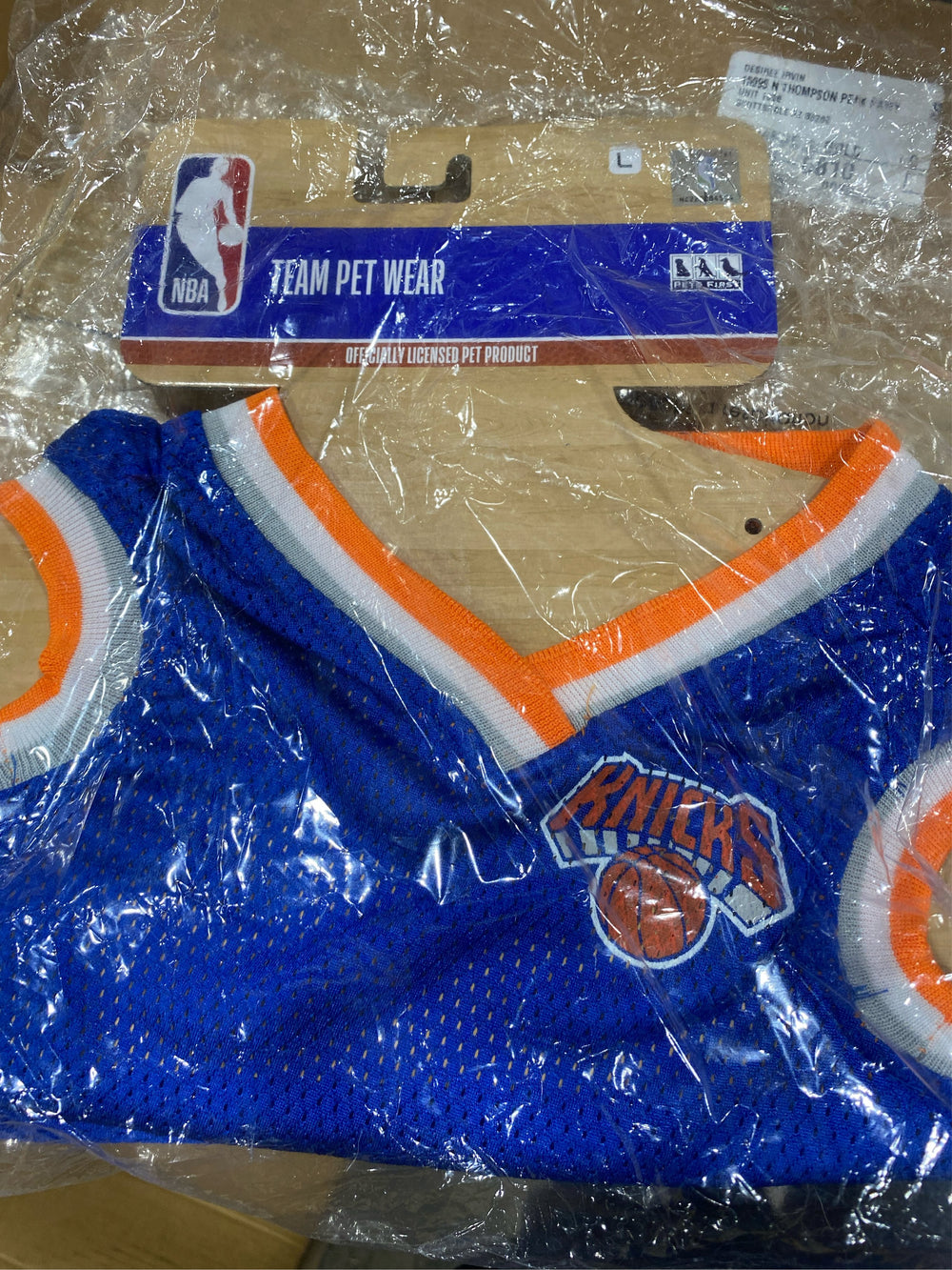 Pets First NBA New York Knicks Pet Jersey Size Large - L10 - 1648