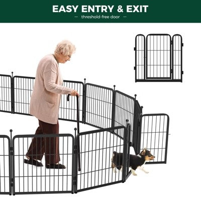 FXW Rollick Dog Playpen for Indoor, Yard, RV Camping, 24 inch 16 Panels for Puppy and Small Dogs Patented - A6 - 443