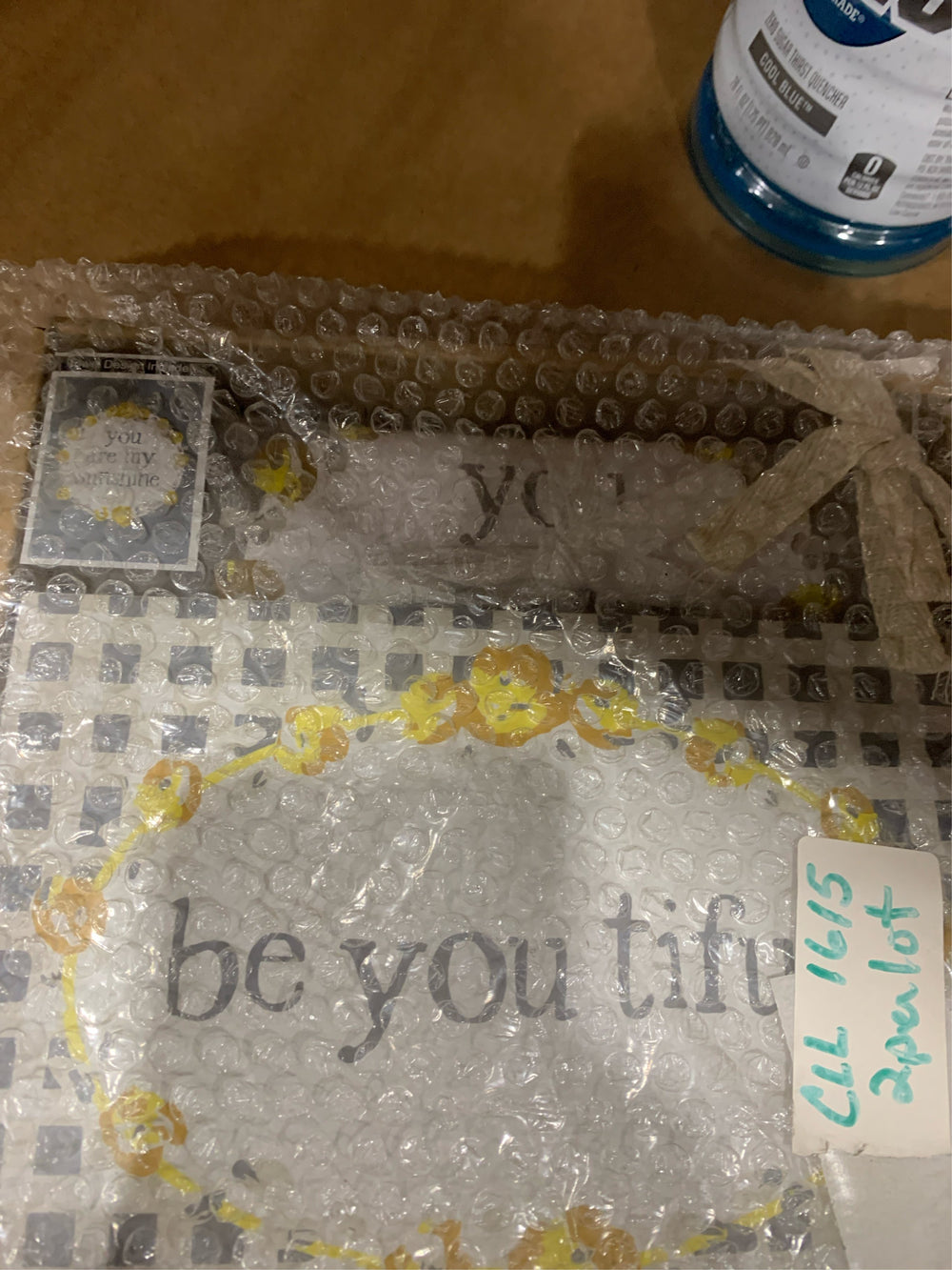 Gray & White Gingham 'Be You Tiful' Block Sign & Dish Towel - L3-1512