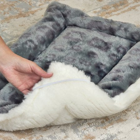 MidWest Homes for Pets Reversible Pet Bed; Machine Washable; Great for Intermediate Dog Breeds; Spotted Gray; 36" - B4 - 1370