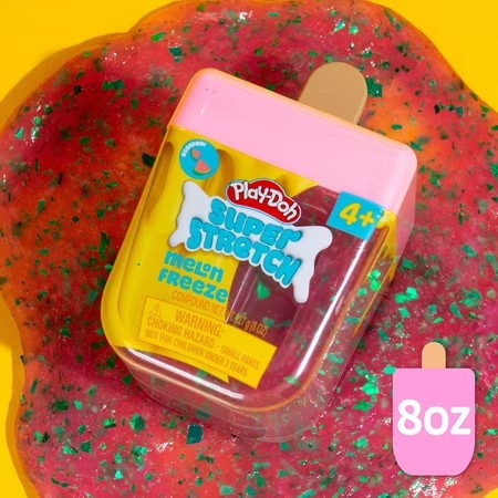 Play-Doh Super Stretch Melon Freeze Pop, Sparkly Watermelon-Scented Compound - F5 - 1739