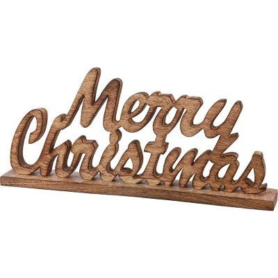 Primitives by Kathy Merry Christmas Decorative Wood Sitter -E9-1859