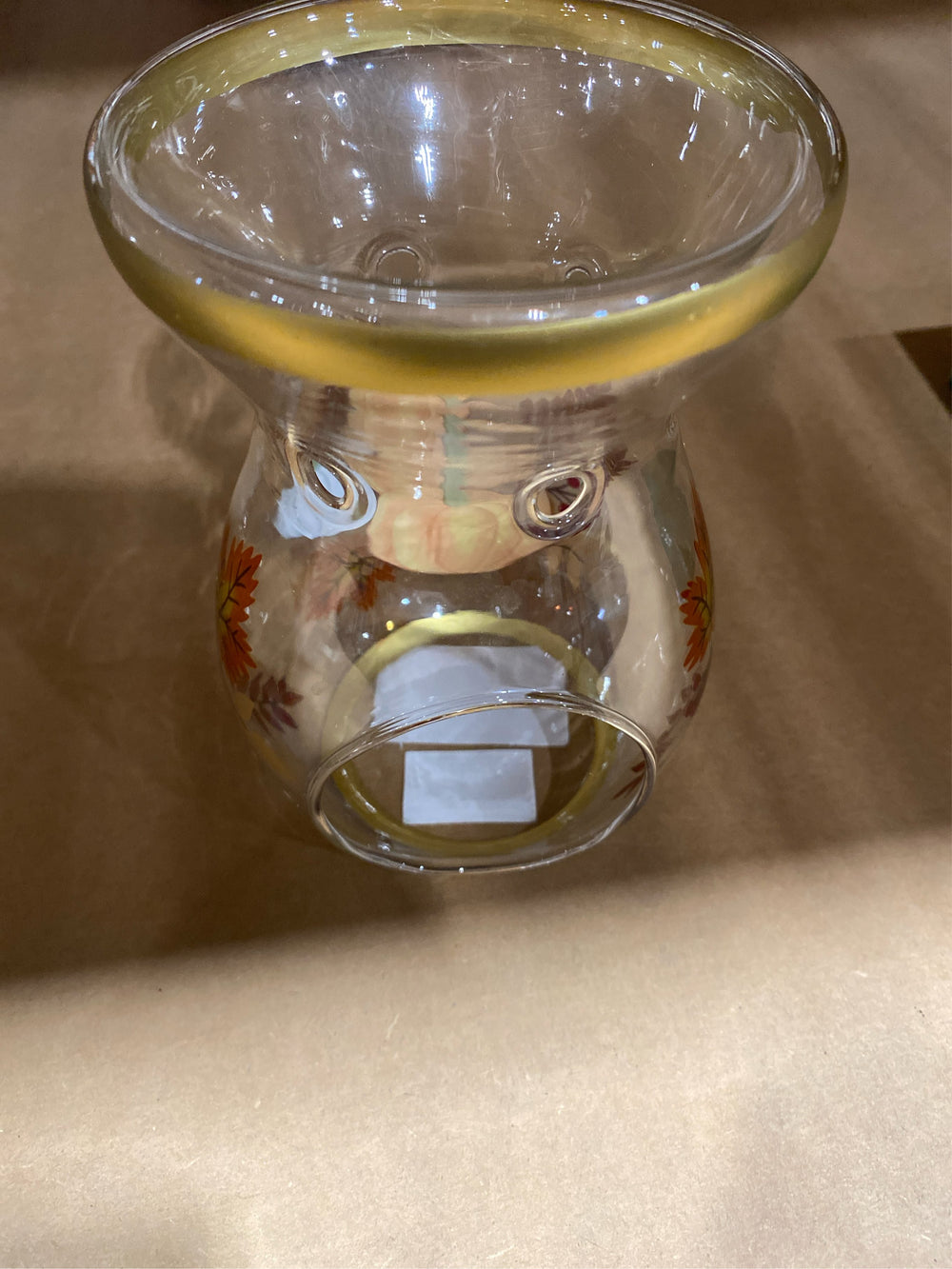 Transpac Home Fragrance Diffusers and Oil - Clear & Orange Glass Harvest Pumpkin Oil-Diffuser - K5 - 1514