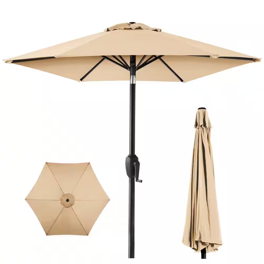 Sand 7.5 ft. Outdoor Market Patio Umbrella with Crank and Tilt - B5 - 469