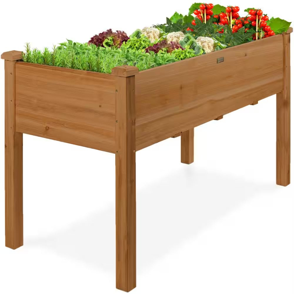 48 in. x 24 in. x 30 in. Wood Raised Garden Bed - Acorn -G1-1604