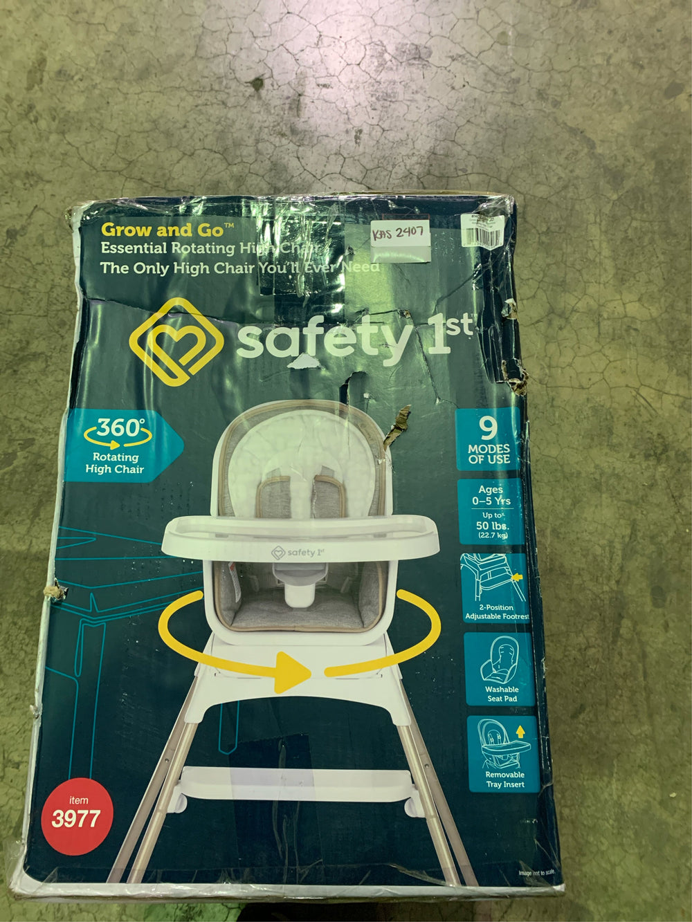 Safety 1st Grow and Go Rotating High Chair - French Gray --L6-0103 -L6-0104 -L6-0105 -C3-0331 -C3-0332