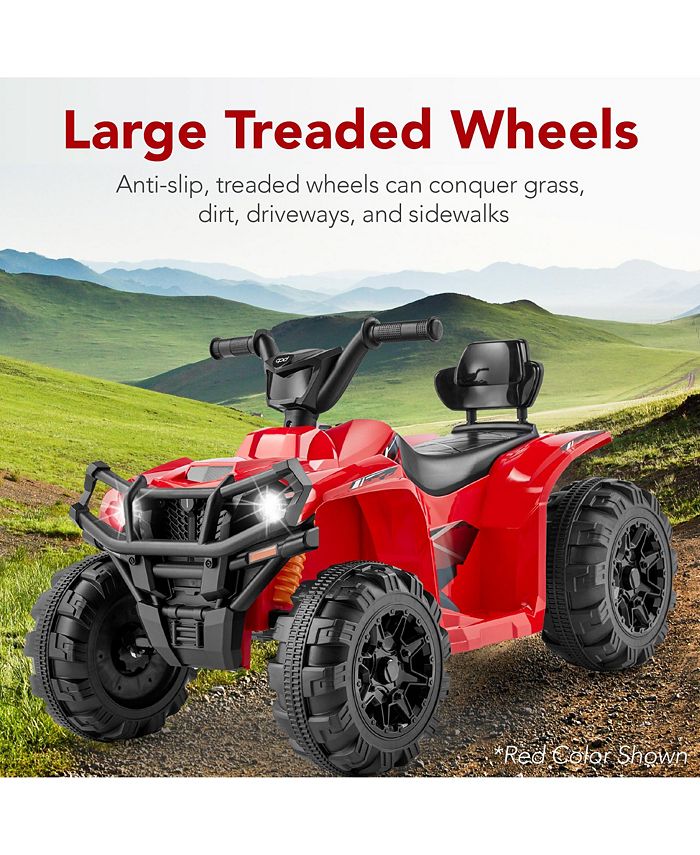 Best Choice Products 12V Kids Ride-On ATV Quad w/ Bluetooth, 2.4mph Max, Treaded Tires, LED Lights, Radio - Black - NO SIZE - G9 - 1032 -L3-0033