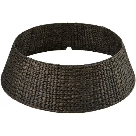 Best Choice Products 42in Woven Hyacinth Christmas Tree Collar, Tree Skirt Accessory w/ Cord Cut-Out - Tobacco -E1-1640