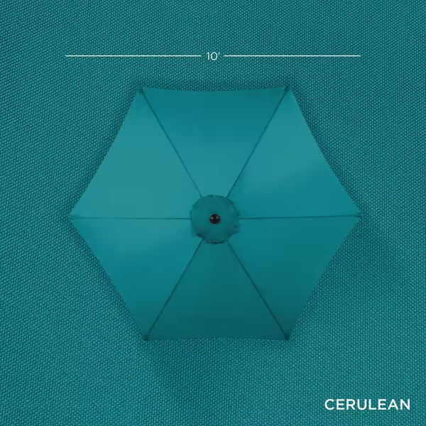 Cerulean 10 ft. Steel Market Patio Umbrella with Crank and Tilt - B5 - 505