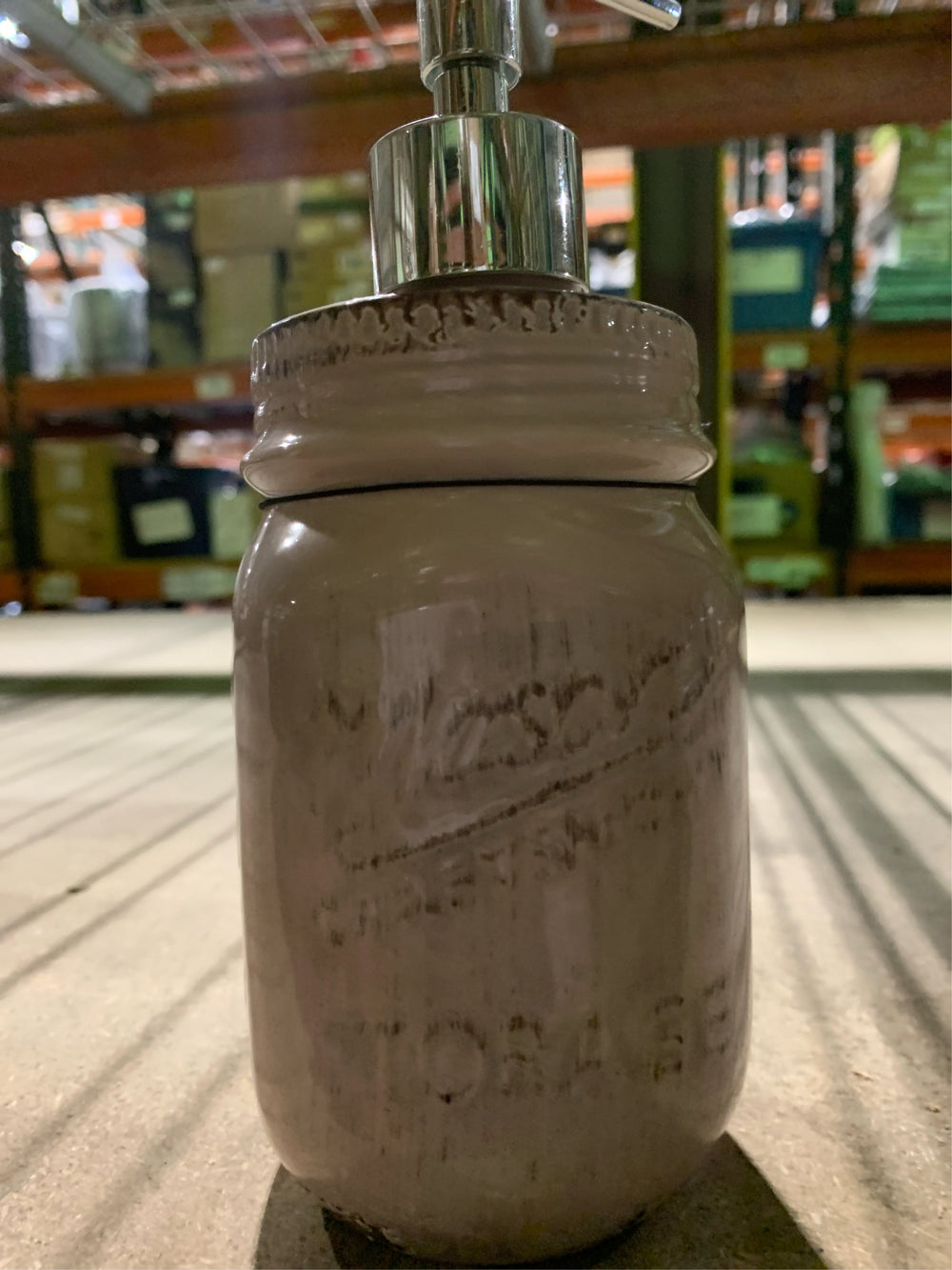 Home Essentials and Beyond Soap Dispensers - Blush 8" H Mason Jar Lotion Pump -K6-0055