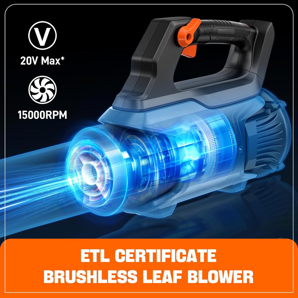 SENIX 20V Max Leaf Blower, Cordless, Brushless, Handheld, Up to 450 CFM and 100 MPH, 2 Speed Mode, Cruise Control, Lightweight, Tool Only, Battery and Charger Not Included(BLAX2-M3-0) 1680