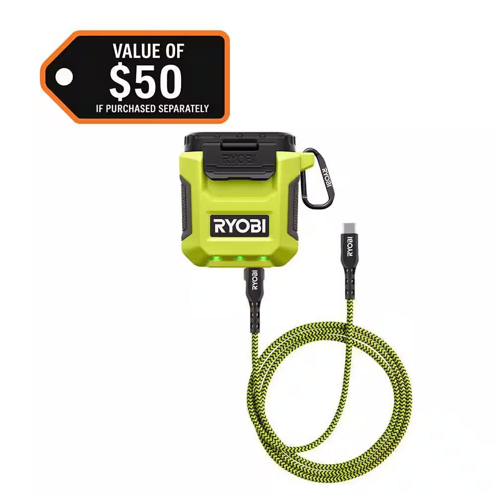 RYOBI USB Lithium 3-Port Charger and Power Source 1673