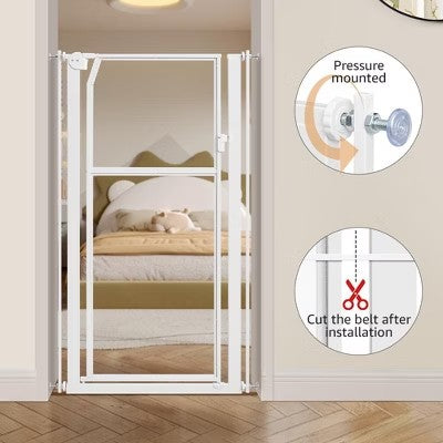 unipaws Clear Pet Gate - D2 - 1257