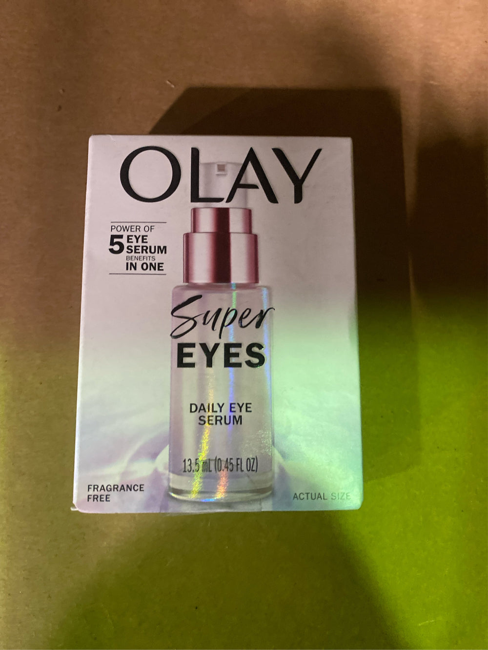 Olay Super Eye Serum - Vitamin C Caffeine Niacinamide Amino Peptide Aloe Vera - Brightens Dark Circles Anti-Wrinkle Anti-Aging Brightening Smooths Fine Lines Firming Hydrating 0.45 Oz - K5 - 199