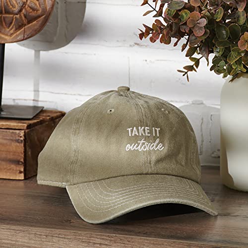 Primitives by Kathy Baseball Caps Brown - Brown 'Take It Outside' Baseball Cap - C10 - 1584