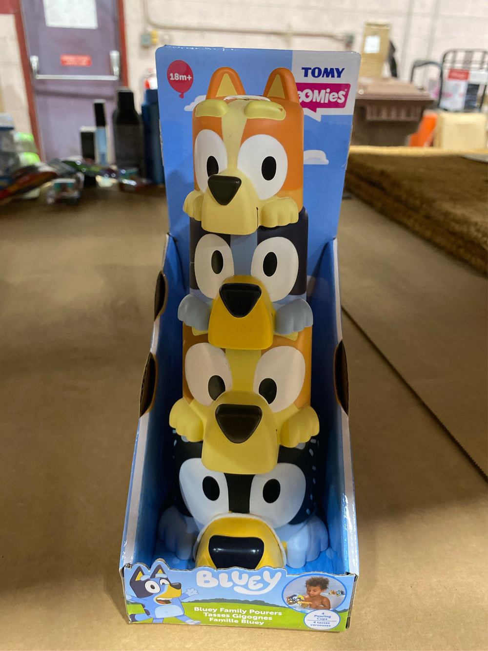 Tomy Bluey Family Pourers - Nesting, Stacking Cups Bath Toy - E5 - 1899