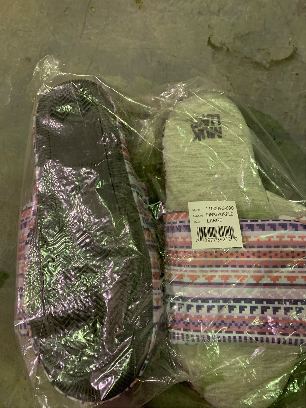 Women's MUK LUKS Ansley Jersey Slide Slippers size large -B2-0439