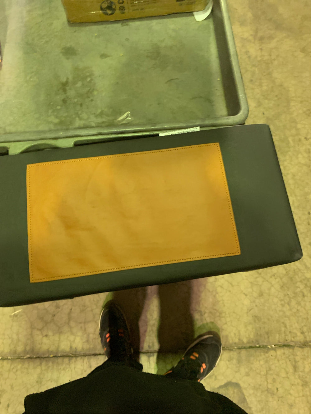 Padded Outdoor Garden Kneeler Charcoal & Brown - Threshold : Durable Polyester Canvas, Ergonomic Design - B7-0393
