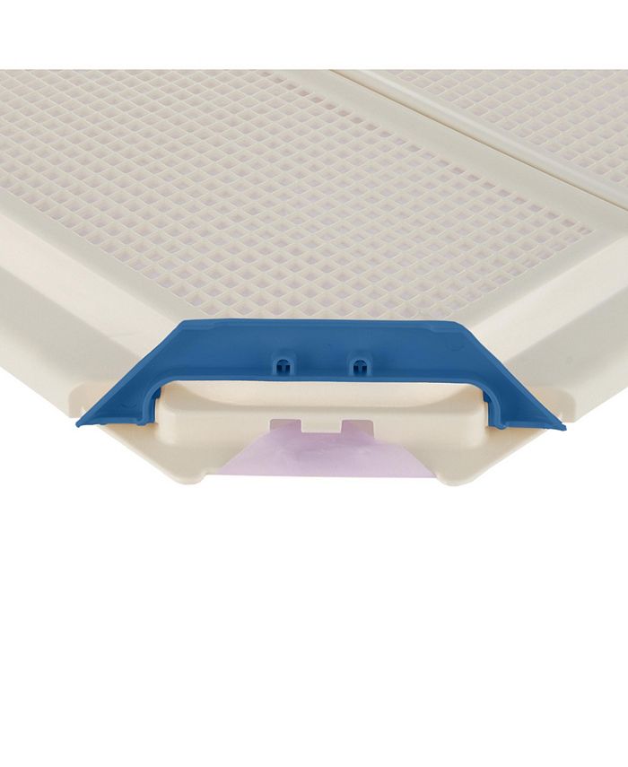 Richell PAW TRAX: Potty Pad Holder - Light Beige & Blue - Multi - B6 - 512