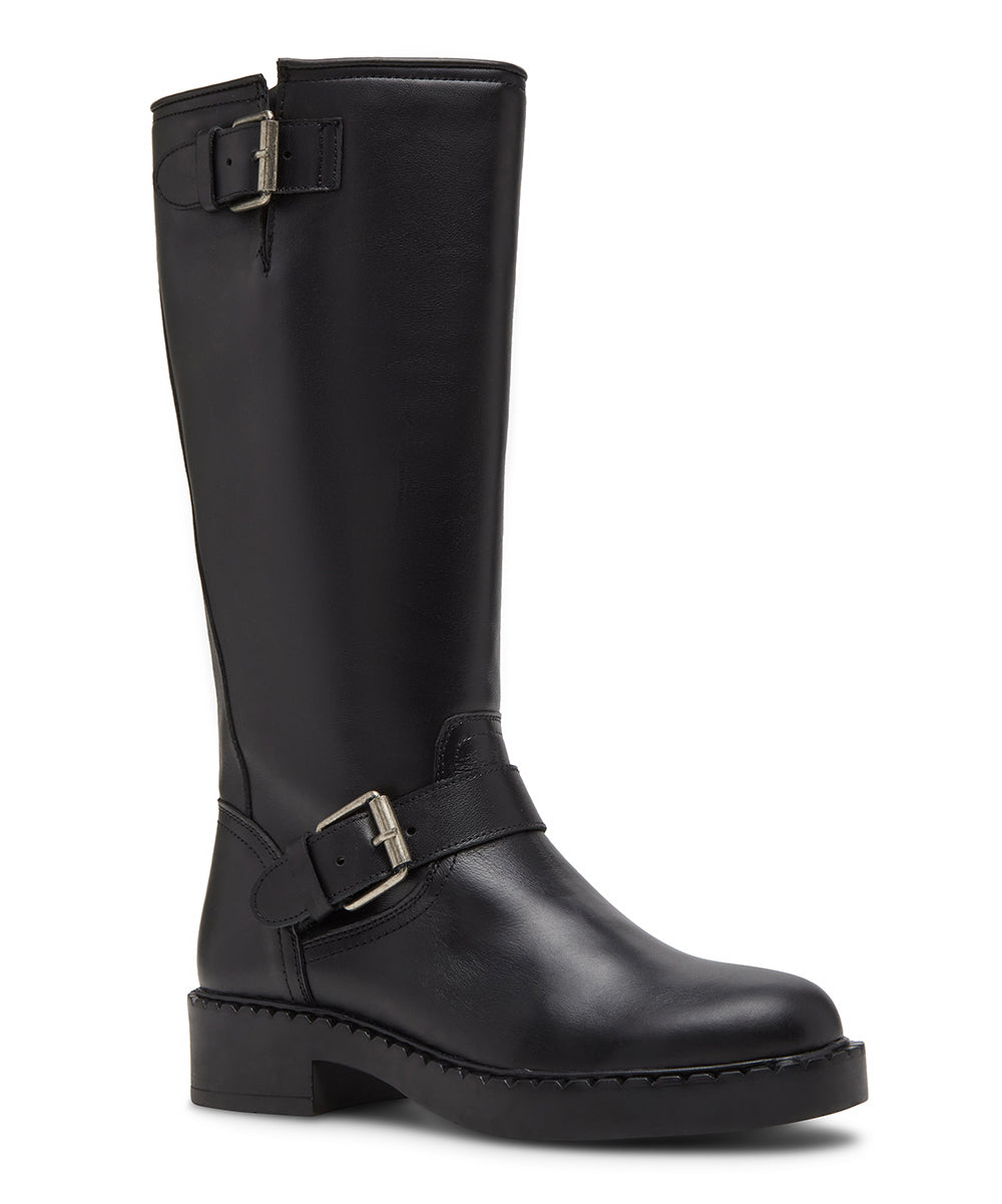 Black Erma Leather Boots - Women size 8.5 -A9-0575